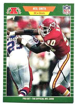 NEIL SMITH Kansas City Chiefs 1989 Pro Set Football Card #180