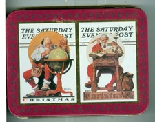 Double Deck "Norman Rockwell Santas" Two Sealed Decks by USPC, 1996