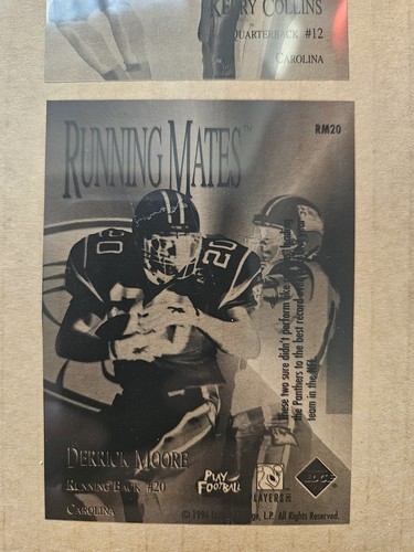 1996 Edge 2 Photo Negatives Kerry Collins Derrick Moore Running Mates Panthers - Picture 3 of 6