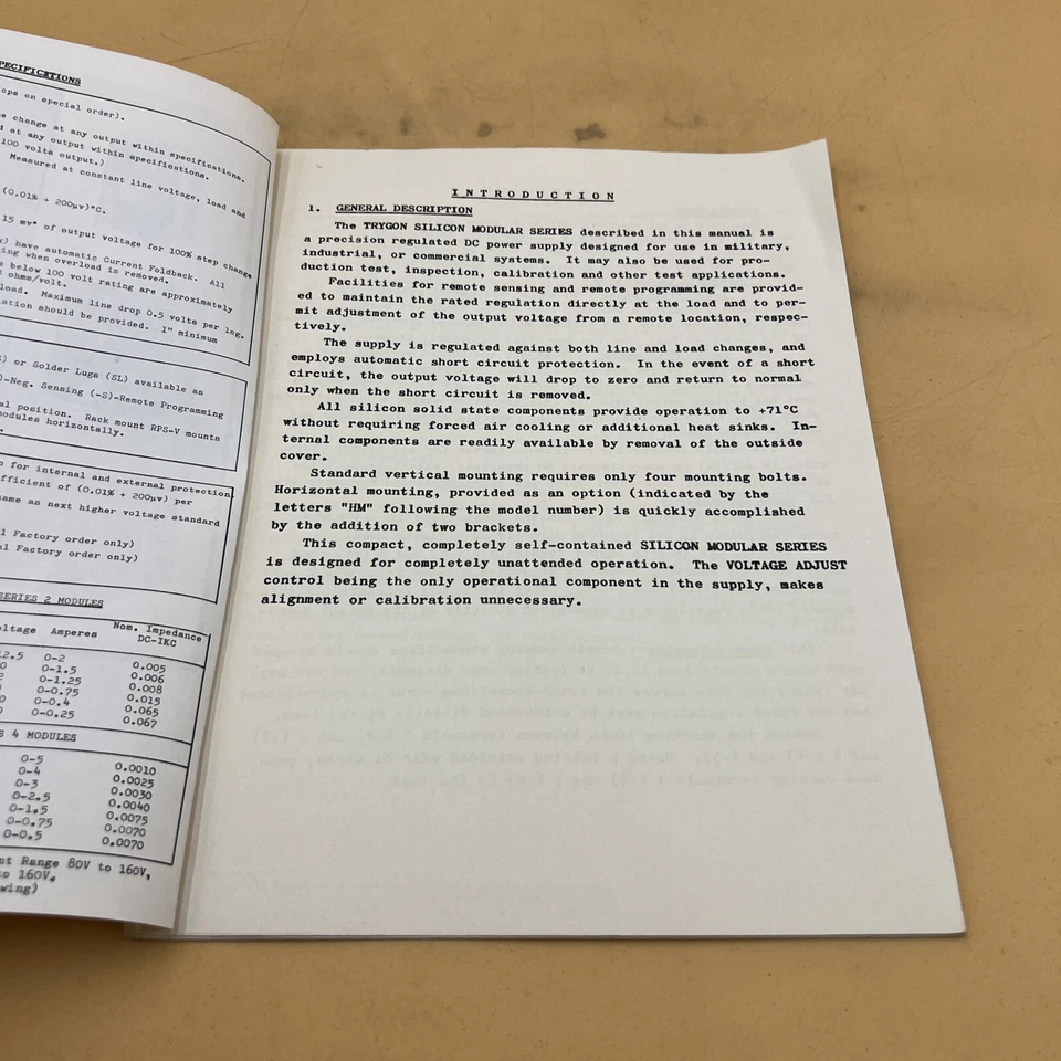 Libro de instrucciones de mantenimiento de fuentes de alimentación modulares de silicona Trygon Foto 3 de 4