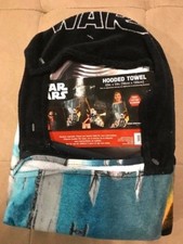 STAR WARS HOODED TOWEL WRAP 100 COTTON 22 inch x 51 inch The Force Awakens