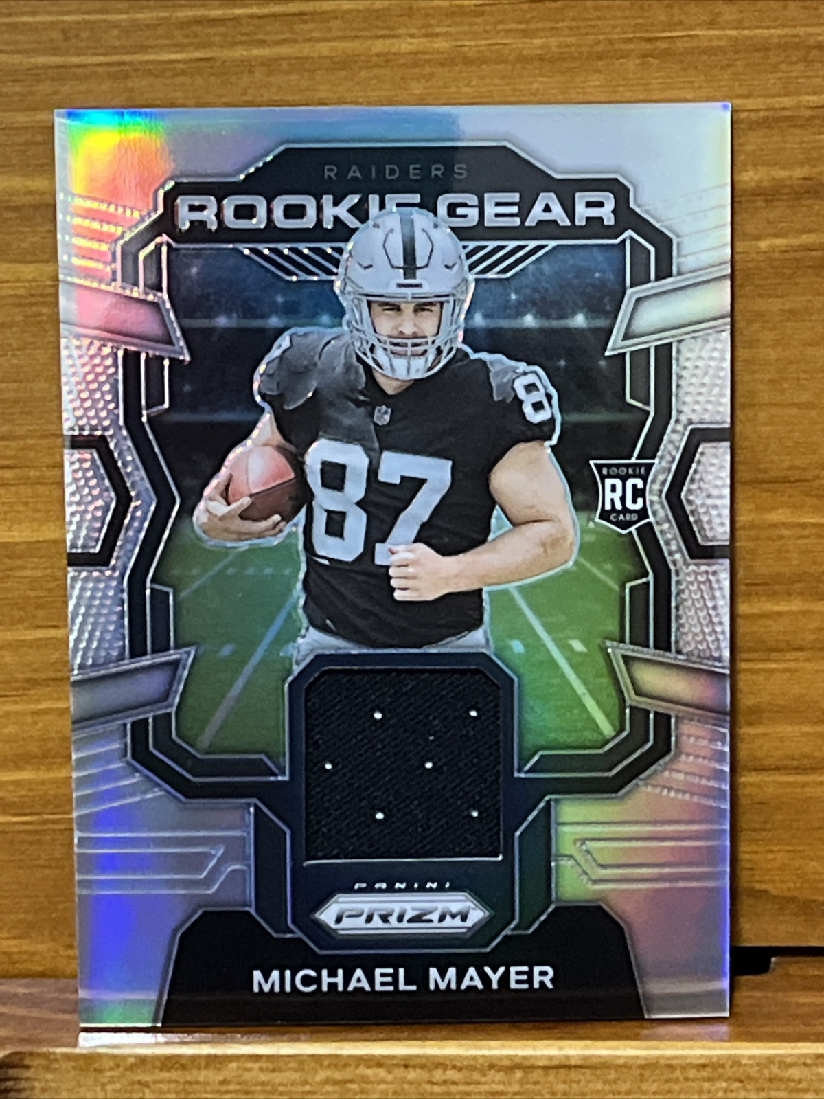 2023 Panini Prizm Michael Mayer Rookie Gear Silver RC Las Vegas Raiders RG-MM