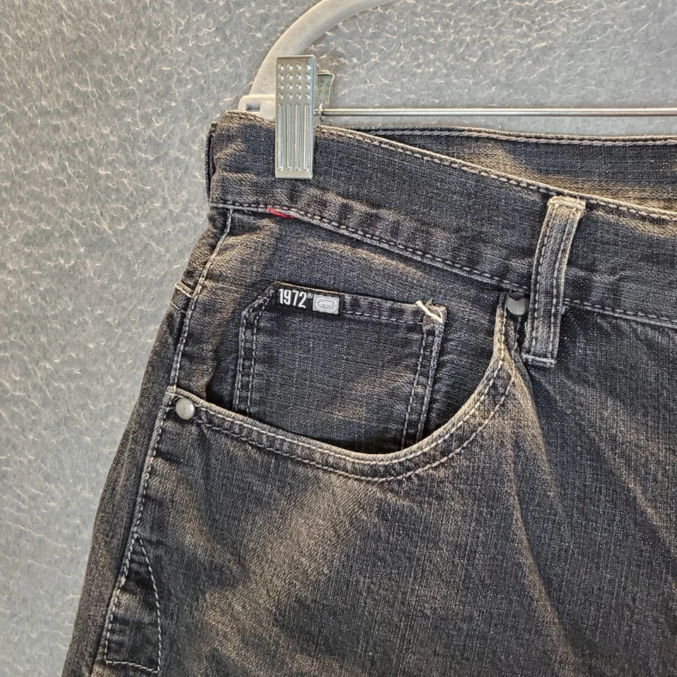 Pantalones Cortos DE COLECCIÓN Ecko Unltd Hombres 36 Gris Jean Logo Ropa de Calce Suelto Y2K LEER Foto 3 de 4