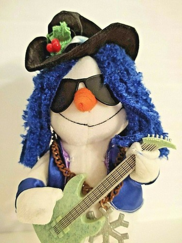 Gemmy Ragae Animated Guitar Playing Snowman W Dreads Rock Roll Deck The Halls Ebay
