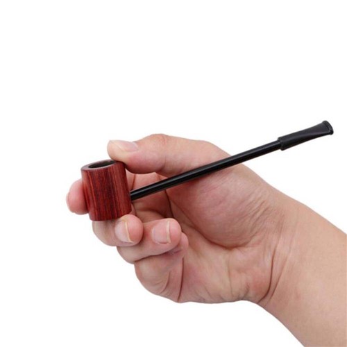Durable Ebony Wood Enchase Smoking Pipe Tobacco Cigarettes Cigar Pipes 1/2Pcs - Bild 18 von 22