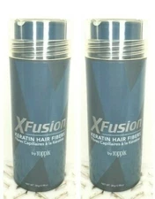2 Toppik XFUSION KERATIN HAIR FIBERS Light Blonde 0.98 oz Each (805)
