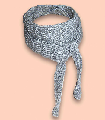 DIY  Kleiner Häkel - Schal in Grau  ''Sophie Schal''  gehäkelt   handmade  neu