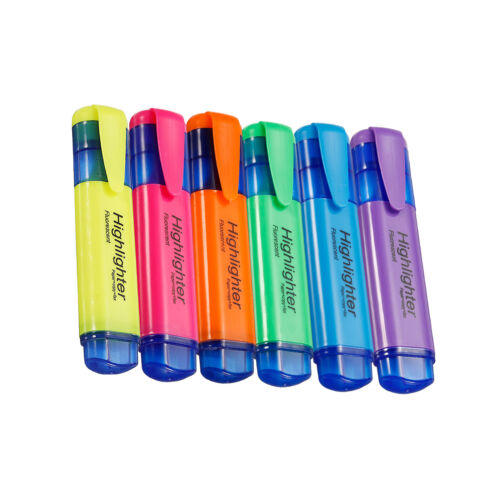 6Pcs 6 Colors Highlighter Pen for OFFICE DAILY USE Writing Marker Pens