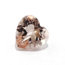 MORGANITE LIGHT PINK-PEACH COLOR 5 MM HEART CUT ALL NATURAL VVS F-4923