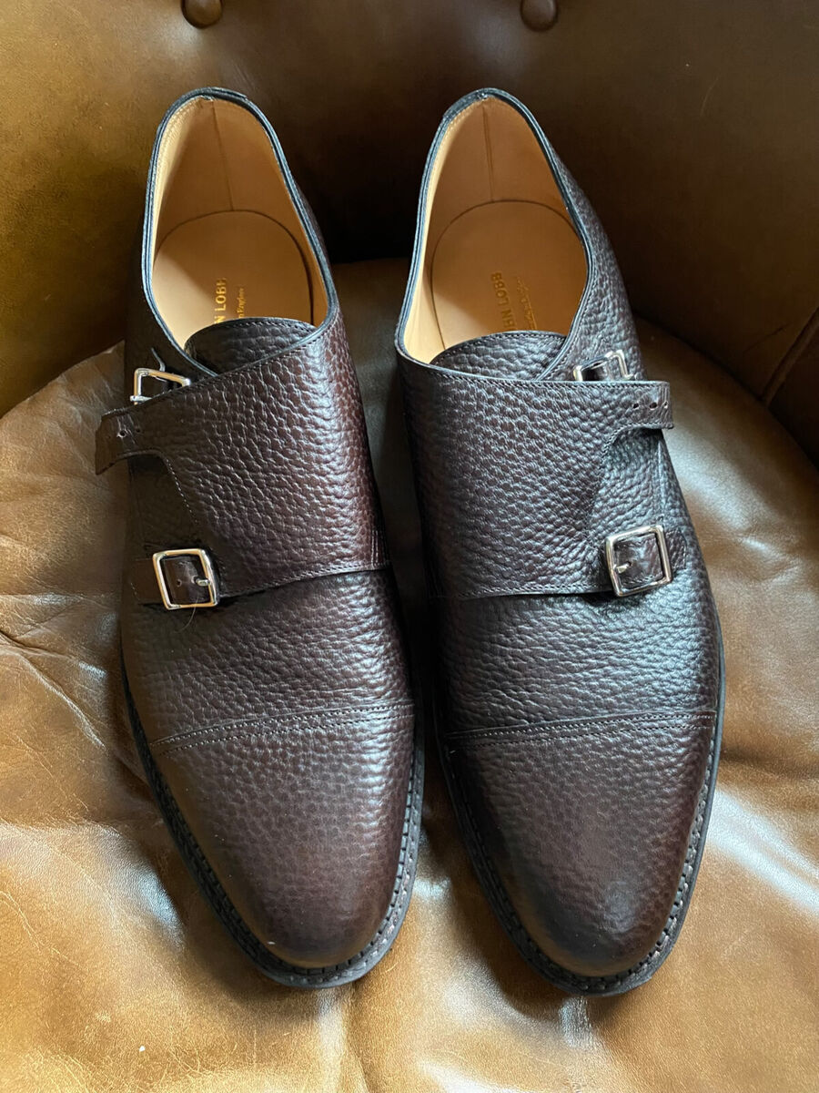 New John Lobb William Dark Brown Pebble Grain Shoes UK 10.5 New John Lobb William Dark Brown Pebble Grain Shoes UK 10.5