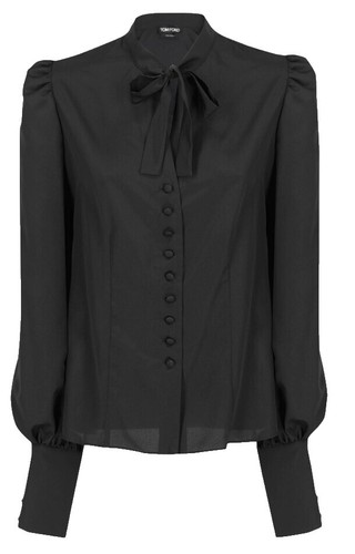 Gucci by Tom Ford Keyhole Cutout Blouse Top | eBay