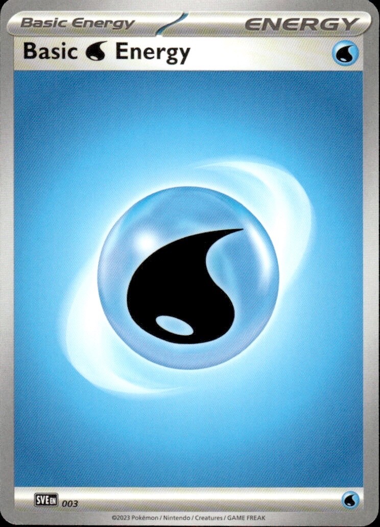 Basic Water Energy  sven003  Pokemon Card TCG English 