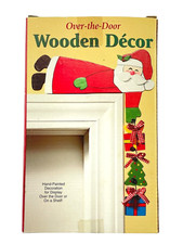 Giftco SANTA Over-the-Door Wooden Decor 8" Christmas Holiday Wall Art