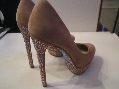 brown suede stilettos