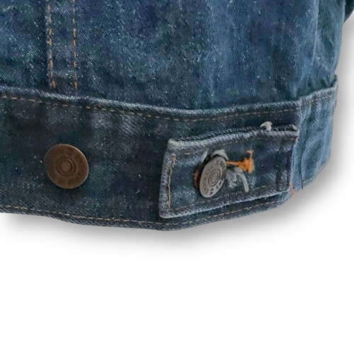 Vintage 70s Sears Western Wear Mens Jean Jacket Sz Medium LG Blue Denim Trucker - Picture 10 of 15