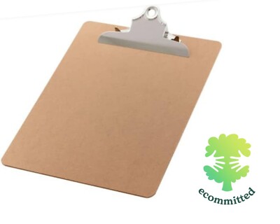 Klemmbrett DIN A4 Hartfaser Holz  Scheibunterlage Clip Board Schreibbrett
