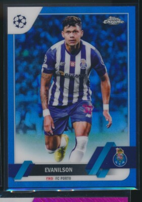 2022-23 Topps Chrome UEFA Club Competitions Blue Refractor /150 Evanilson #109