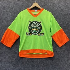 Quad City Mallards Hockey Jersey Youth Large 14-16 Minor League Green Retro