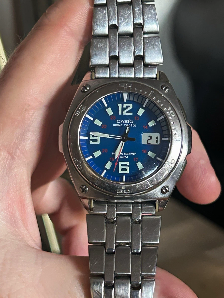 Casio Wave Ceptor Stainless Steel Case Stainless Steel Strap