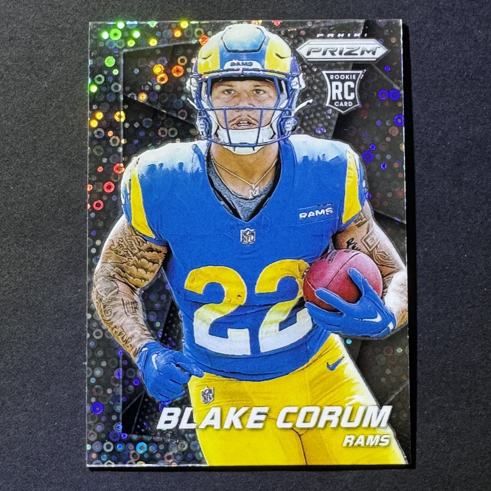 2024 Panini Prizm BLAKE CORUM Prizm Flashback Rookie No Huddle Prizm #9 (RC)