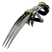 Skull & Bones Gauntlet Hand Claws Stainless Steel Cosplay Collectible Arm Blade