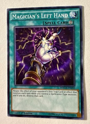 Magician's Left Hand MACR-EN050 Maximum Crisis 1st Edition Yugioh NM