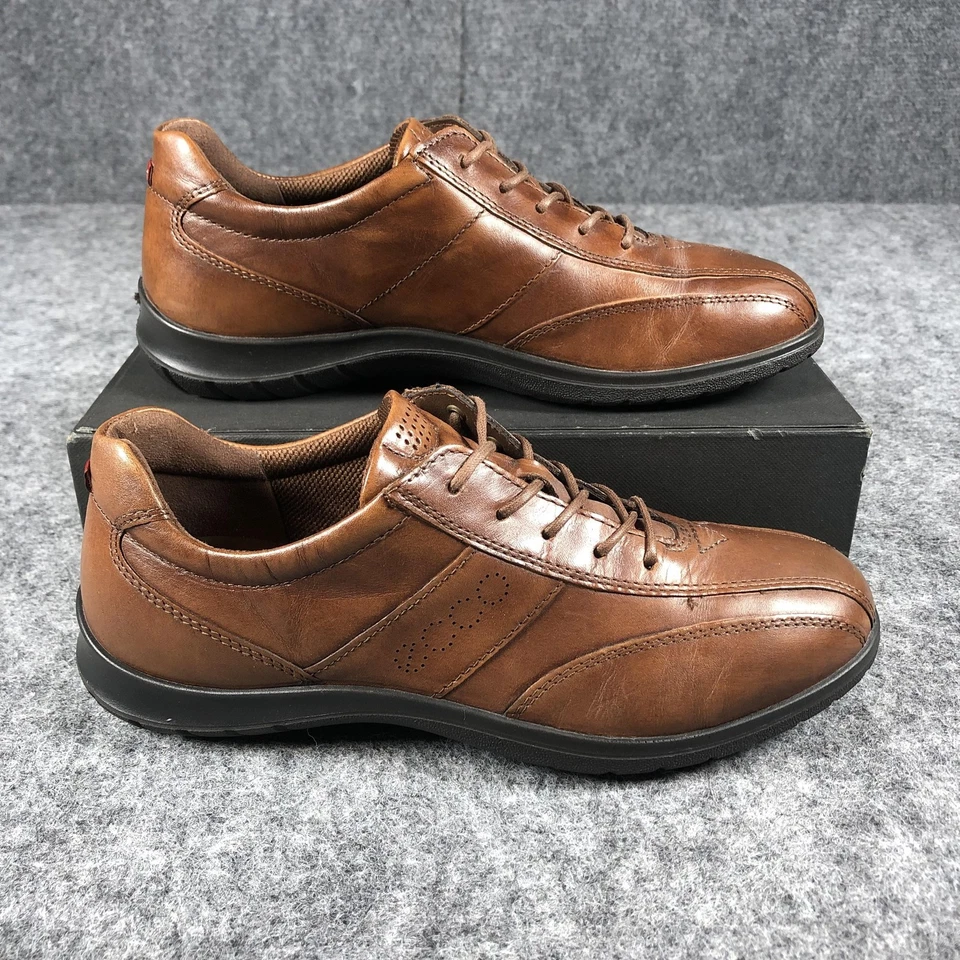 Zapatos Ecco Para Mujer Talla 6 Cuero Marrón Informales Cómodos Caminar Tenis Con Cordones Foto 2 de 4