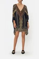 CAMILLA Its All Over Torero Short Kaftan With Cuff One Size RRP $599