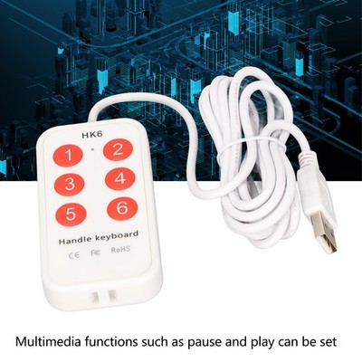 Programmable Keypad Small USB 6 Keys Programming Customization Handheld Swi PLTK