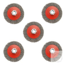 5 Pack 4 Inch Coarse Crimped Wire Wheel Brush for Angle Grinder with 5/8 Inch-11