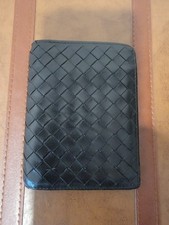 Bottega Veneta Black Woven Bifold Men's Wallet Credit Card Slots