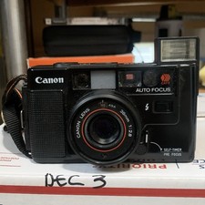 TESTED Canon AF35M 35mm Film Camera Auto Focus Flash 38mm f2.8 Lens Japan