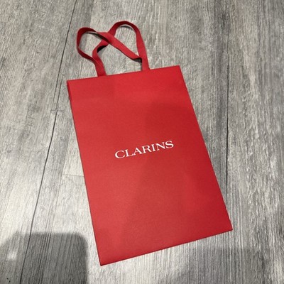 Clarins leere Geschenktüte - mittel - rot - 30,5 x 21 x 10 cm