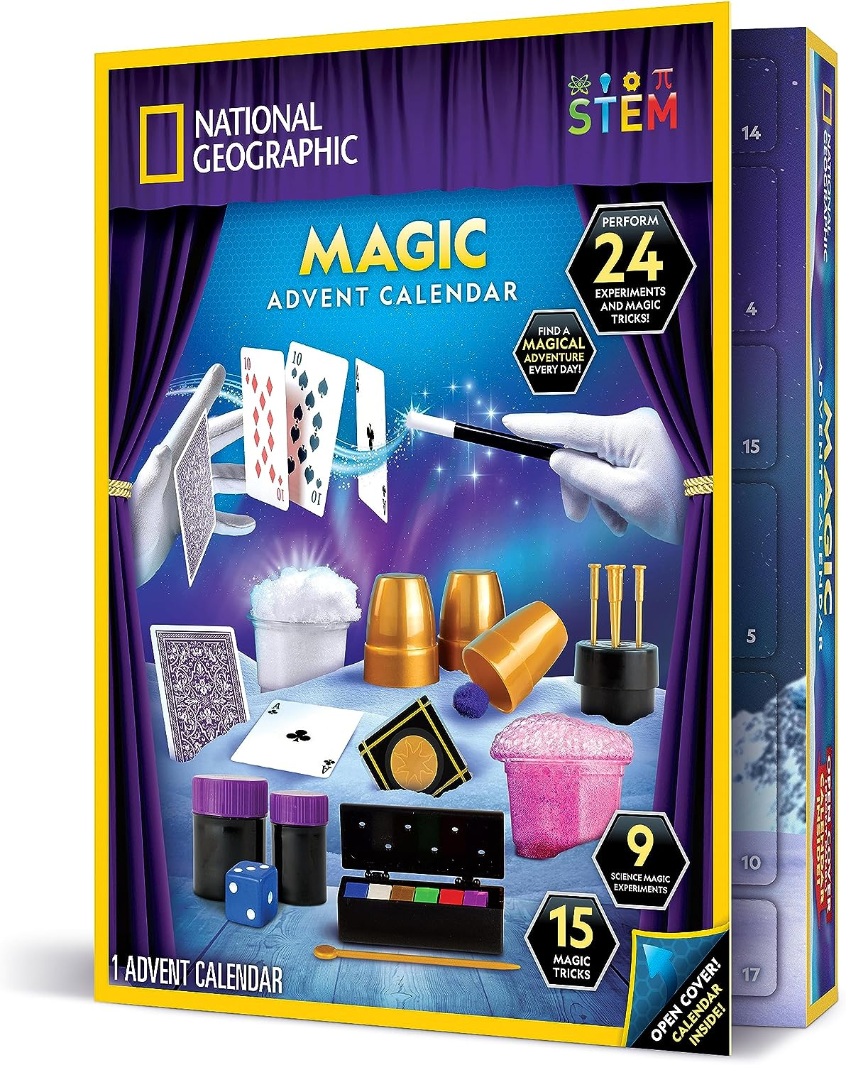 Magic Box Magic Trick National Geographic 2026 Magic Advent Calendar with 24 Days of Tricks ...