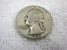 1946 P Washington Quarter 90% silver coin ungraded