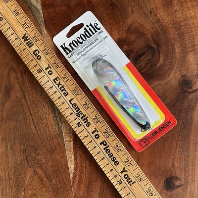 LUHR JENSEN KROCODILE CHROME SILVER DISCO 3-1/4 SPOON JIG USA NEW