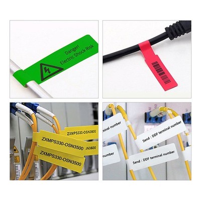 150Pcs/5 Sheets Cable Labels Wire Marking Network Waterproof Laser Sticker Tags