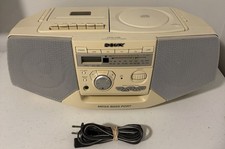 Sony CFD-V35 CD Cassette Boombox AM/FM Radio Cream White TESTED - GREAT Clean