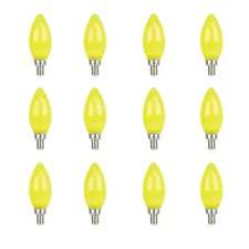 60-Watt Equivalent CA10 E12 Candelabra Base LED Bug Light Bulb (12-Pack)