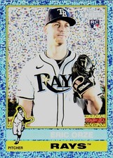2025 Topps Heritage #589 Eric Orze Chrome Light Blue Sparkle Refractor