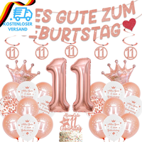 Deko 11. Geburtstag MäDchen Rosegold - Geburtstagsdeko 11 Mit Alles Gute Girland