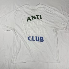 Anti Social Social Club ASSC T Shirt White Graphic Logo USA Made Size XL