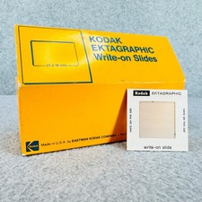 Kodak Ektagraphic Write on Slides in Box Vintage Approx 80 Slides AV442
