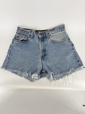 Vintage 90s Levi  s 525 Special Reserve Denim Cutoff Shorts USA Made Raw Hem W29