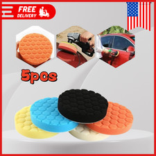 5pcs Foam Polishing Pad Set 3 4 5 6 7 Inch Buffing Waxing Pads Hook Loop