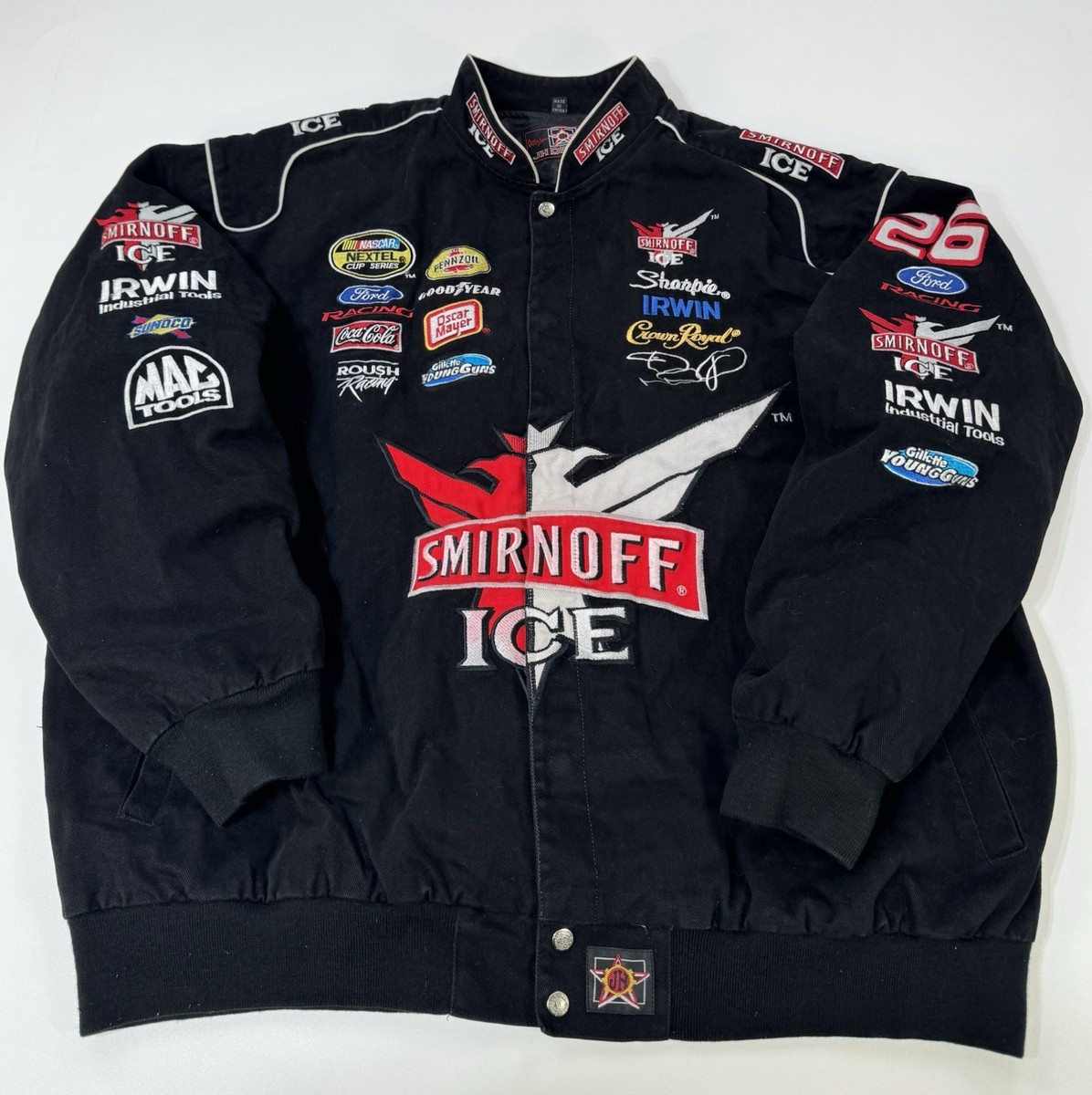 VINTAGE SMIRNOFF ICE NASCAR RACING JACKET JAMIE MCMURRAY JEFF