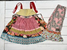 6 Matilda Jane Serendipity Perfect Day Knot Apron Dress  Ruffles Set Outfit