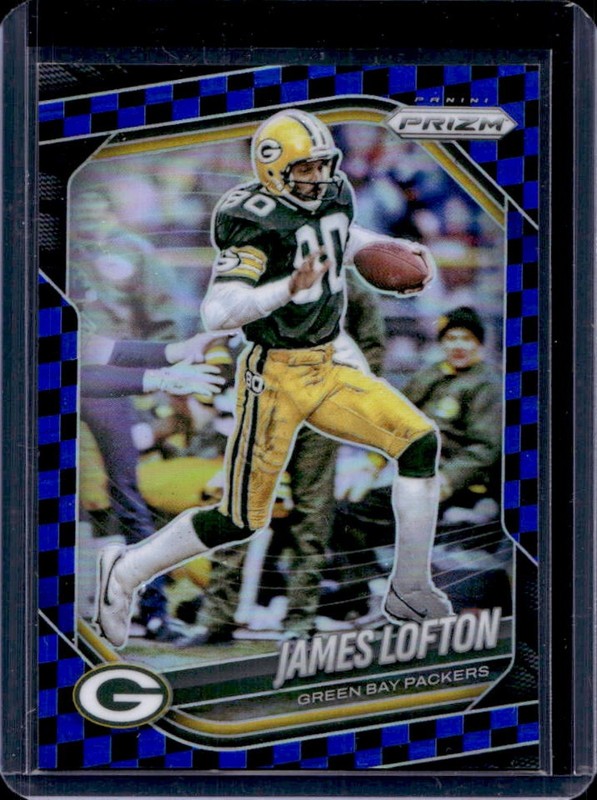 2025 Panini Prizm James Lofton Black & Blue Checker #149 Packers