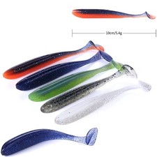 30pcs Soft Plastic Lure Paddle Tail Shad Worm Bait Swimbait Bass Trout 10cm/5.4g