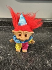 Vintage Troll Doll - HAPPY BIRTHDAY CLOWN